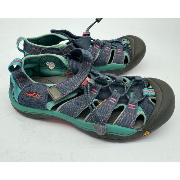 Keen Kids Newport H2 Sandals Size 4 Blue Outdoors Waterproof Strappy Textile - Picture 12 of 15